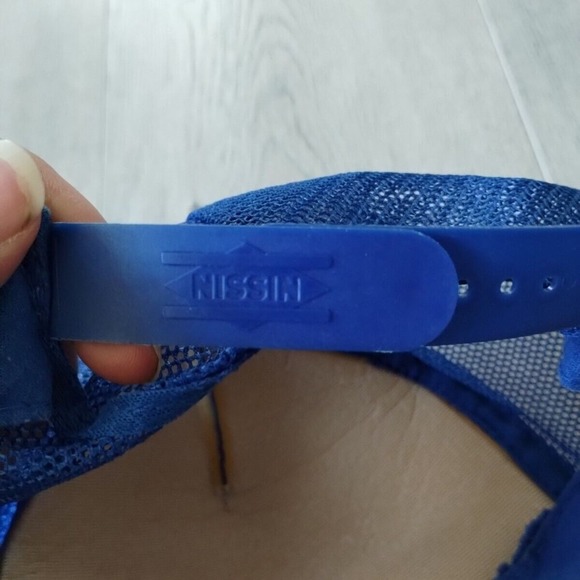 Vintage Trucker Hat TSMT Snapback Cap Blue White Tri State Motor Transit OSFA - Picture 10 of 11